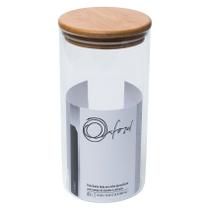 Pote De Vidro Borosilicato C/ Tampa De Bambu - Bahia - Redondo - 1,2L - Oxford