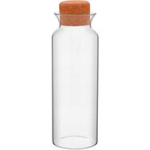 Pote de Vidro Borossilicato c/Tampa Cortiça Transpar.1,1L