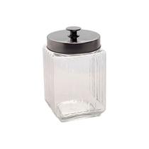 Pote de Vidro Borossilicato com Tampa Metal 1,7 Preta 1229 Lyor