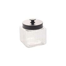 Pote de Vidro Borossilicato com Tampa Metal 800ml Preta 1231 Lyor