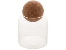 Pote de Vidro Borossilicato Com Tampa Rolha Esfera 510ml Lyor Pote de Vidro Borossilicato Com Tampa Rolha Esfera 510ml Lyor