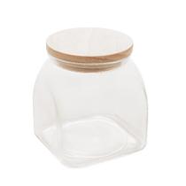 Pote de vidro borosssilicato com tampa de bambu 720ml Pote de vidro borosssilicato com tampa de bambu 720ml