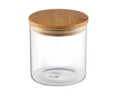 Pote de Vidro C/ Tampa de Bambu para Armazenamento 450ml Pote de Vidro C/ Tampa de Bambu para Armazenamento 450ml
