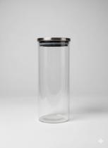 Pote De Vidro C/ Tampa Inox Hermetica 2,2l Multiuso Organiza
