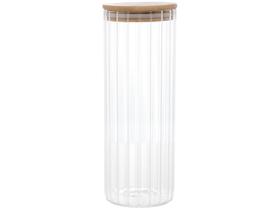Pote de vidro com tampa de bambu 1,1l Pote de vidro com tampa de bambu 1,1l