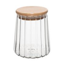 Pote de Vidro com Tampa de Bambu Classic 500ml Casa Del Grande Pote de Vidro com Tampa de Bambu Classic 500ml Casa Del Grande