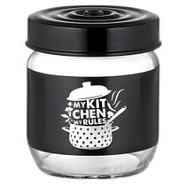 Pote de Vidro com Tampa de Plástico Decorado My Kitchen 425ml - Fratelli