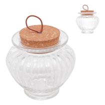 Pote de Vidro com Tampa de Rolha e Puxador Classic 300ml