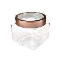 Pote de vidro com tampa em acrílico Gold Rose 800ml - Lyor Pote de vidro com tampa em acrílico Gold Rose 800ml - Lyor
