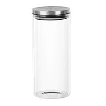Pote de Vidro com Tampa em Inox Redondo 14L 22X10Cm Pote de Vidro com Tampa em Inox Redondo 14L 22X10Cm