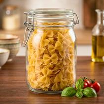 Pote de Vidro com Tampa Hermética 1L Bormioli Rocco Fido Mantimentos e Conservas Vidro Italiano Original