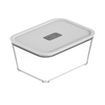 Pote de Vidro Com Tampa Hermético 2,4L Geladeira Freezer Forno Air Fryer Assadeira de Vidro Lasanheira Multiuso Tampa Com Válvula Respiro