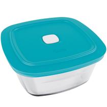 Pote de Vidro com Tampa Plástica Cores Sortidas 2L Marinex Facilita Tigela Quadrada Pote de Vidro com Tampa Plástica Cores Sortidas 2L Marinex Facilita Tigela Quadrada