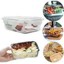 Pote de Vidro com Tampa Retangular 1040ml G1903 - Milk