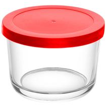 Pote de vidro com tampa vermelha Lyor 200 ml Pote de vidro com tampa vermelha Lyor 200 ml