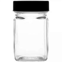 Pote de vidro com visor de acrílico na tampa Gastro preto Lyor 300 ml Pote de vidro com visor de acrílico na tampa Gastro preto Lyor 300 ml