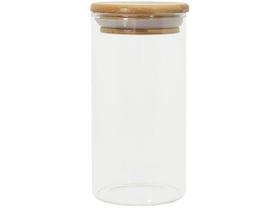 Pote de Vidro de Mantimentos 300ml C/ Tampa de Bambu Oikos