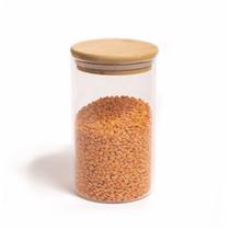 Pote de Vidro de Mantimentos 600ml C/ Tampa de Bambu Oikos Pote de Vidro de Mantimentos 600ml C/ Tampa de Bambu Oikos