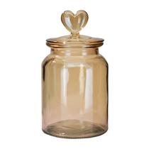 Pote de Vidro Decor Afeto Médio Âmbar 1000ml Tuut