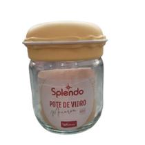 Pote De Vidro Decorativo Com Tampa Macaron 425ml - Wellmix