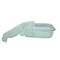Pote de Vidro Diamond Retangular com Tampa Hermética 1040 ml e 1520 ml