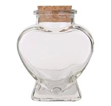 Pote De Vidro Formato Coração 75ml c/ Rolha