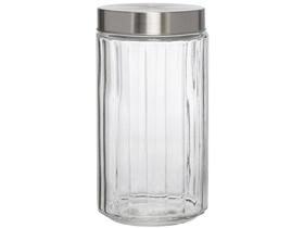Pote de Vidro Hauskraft com Tampa Redondo 1,7L Cabane