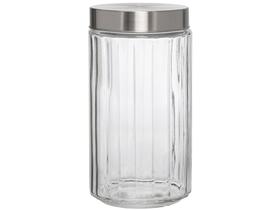 Pote de Vidro Hauskraft com Tampa Redondo 1,7L Cabane