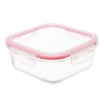 Pote de vidro hermético 1,1l quadrado invicta
