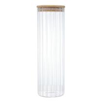 Pote de Vidro Hermético 1,3L com Tampa Bambu Pote de Vidro Hermético 1,3L com Tampa Bambu