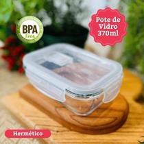 Pote de Vidro Hermético 370ml com Tampa e Válvula de Respiro