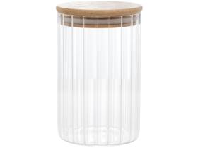 Pote de Vidro Hermético 510ml com Tampa Bambu Pote de Vidro Hermético 510ml com Tampa Bambu