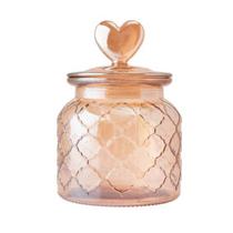 Pote De Vidro Hermético 600ml Com Tampa Coração Flux Pote De Vidro Hermético 600ml Com Tampa Coração Flux