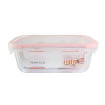 Pote de Vidro Hermético 640ml Borracha Sortida Cozinha Marmita Fitness Geladeira Microondas Forno Freezer Lava Louças Almoço Janta