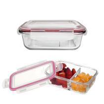 Pote de Vidro Hermetico 930ml Com Divisória - 13315 - CLICK HOUSE