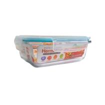 Pote de Vidro Hermético c/ Divisória Super Vedação 1180ml