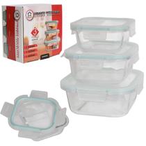 Pote de Vidro Hermético C/ Válvula De Ar Multiuso Empilhável