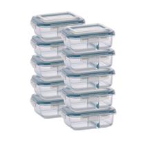 Pote de Vidro Hermético Com Divisoria 640ml Marmita 10 Unidad