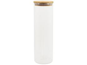 Pote de Vidro Hermético com Tampa de Bambu Circular 2L Oikos Pote de Vidro Hermético com Tampa de Bambu Circular 2L Oikos