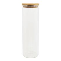 Pote de Vidro Hermético com Tampa de Bambu Circular 2L Oikos