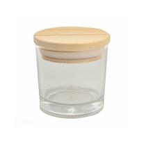 Pote de Vidro Hermético com Tampa de Madeira 110 ml - 8x6cm - 1 unidade - Rizzo