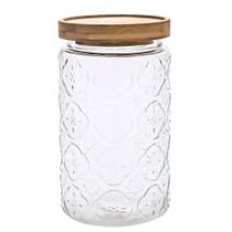 Pote de Vidro Hermético Flores Redondo Transparente 1000ml Mantimentos Grãos Decoração Cozinha Pote de Vidro Hermético Flores Redondo Transparente 1000ml Mantimentos Grãos Decoração Cozinha