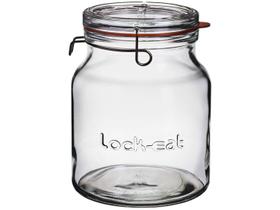 Pote de Vidro Hermético Luigi Bormioli com Tampa - Cilíndrico 2L Lock Eat Handy
