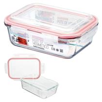Pote De Vidro Hermético Marmita Com Tampa 1040ml Mantimentos Para Microondas Freezer Congelador Geladeira Guarda Comida