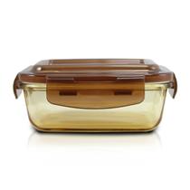 Pote de Vidro Hermético Marrom Jacki Design - P Pote de Vidro Hermético Marrom Jacki Design - P