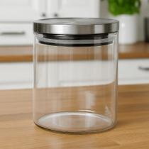 Pote de Vidro Hermético Mimo com Tampa de Aço Inox 750ml Alimentos Frescos por Mais Tempo Pote de Vidro Hermético Mimo com Tampa de Aço Inox 750ml Alimentos Frescos por Mais Tempo