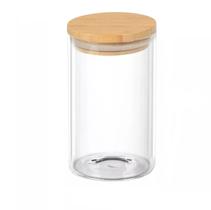 Pote de Vidro Hermético Porta Tempero Tampa Bambu Pequeno 250ml Pote de Vidro Hermético Porta Tempero Tampa Bambu Pequeno 250ml