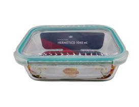Pote De Vidro Hermético Retangular 1040 Ml