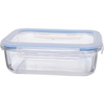 Pote de Vidro Hermético Retangular 1,05 Litro com Tampa Vedante Pote de Vidro Hermético Retangular 1,05 Litro com Tampa Vedante