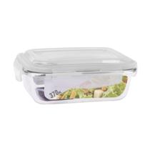 Pote de Vidro Hermetico Retangular 370 ml Marmita Dieta Fit Pote de Vidro Hermetico Retangular 370 ml Marmita Dieta Fit